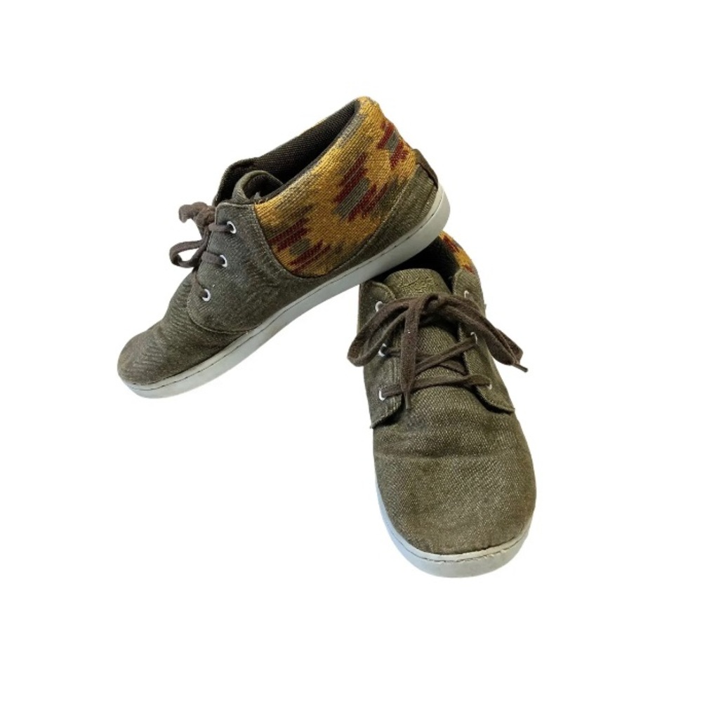 Keep Women's 10 Canvas Shoes Mid Top Aztec Sneakers Brown